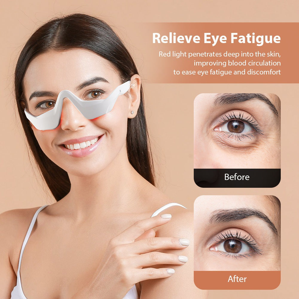 Fitness Junkie EMS Red Light Eye Massager Glasses – Rechargeable Eye Therapy Device