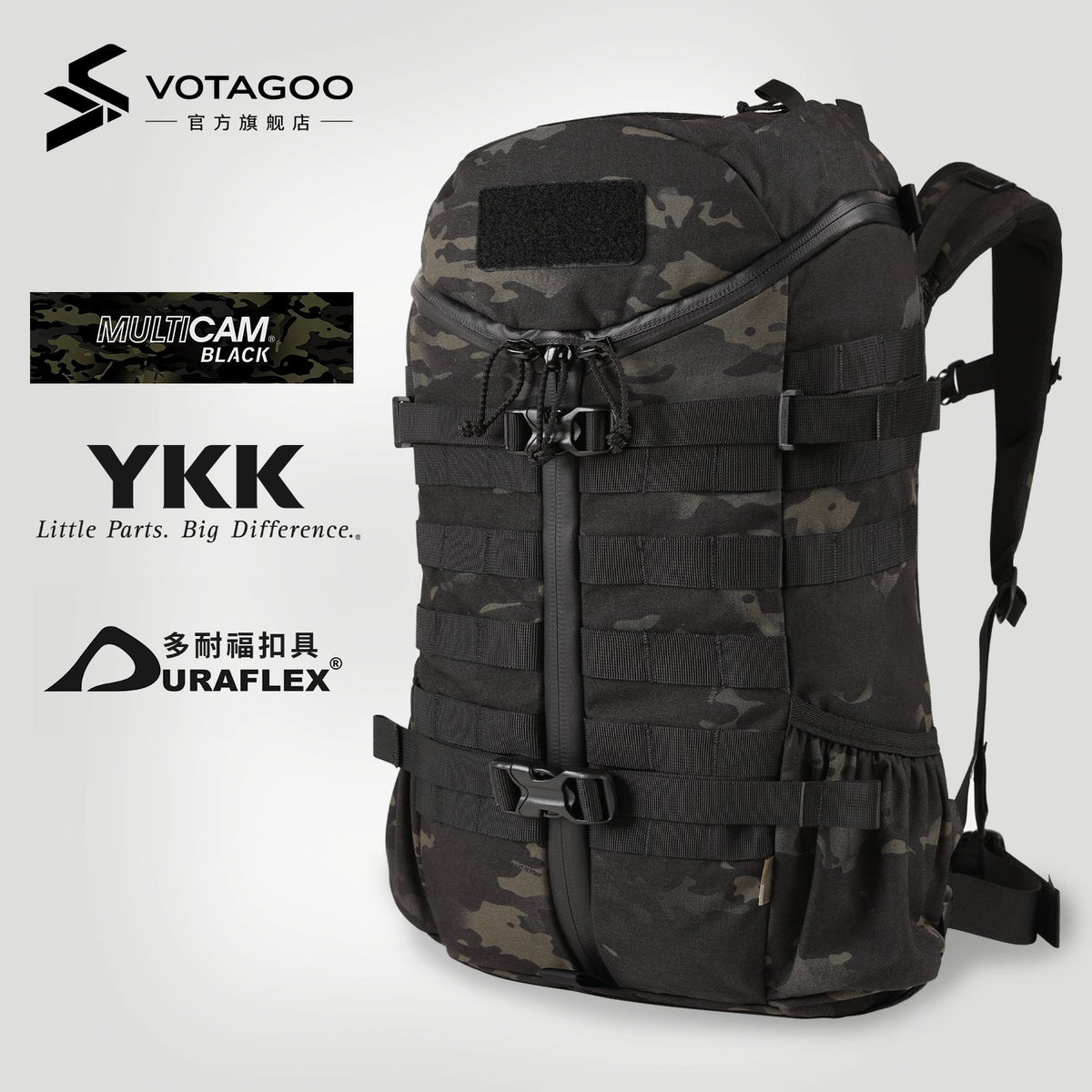 Adventure Junkie – 27L Cordura 500D Outdoor Tactical Backpack