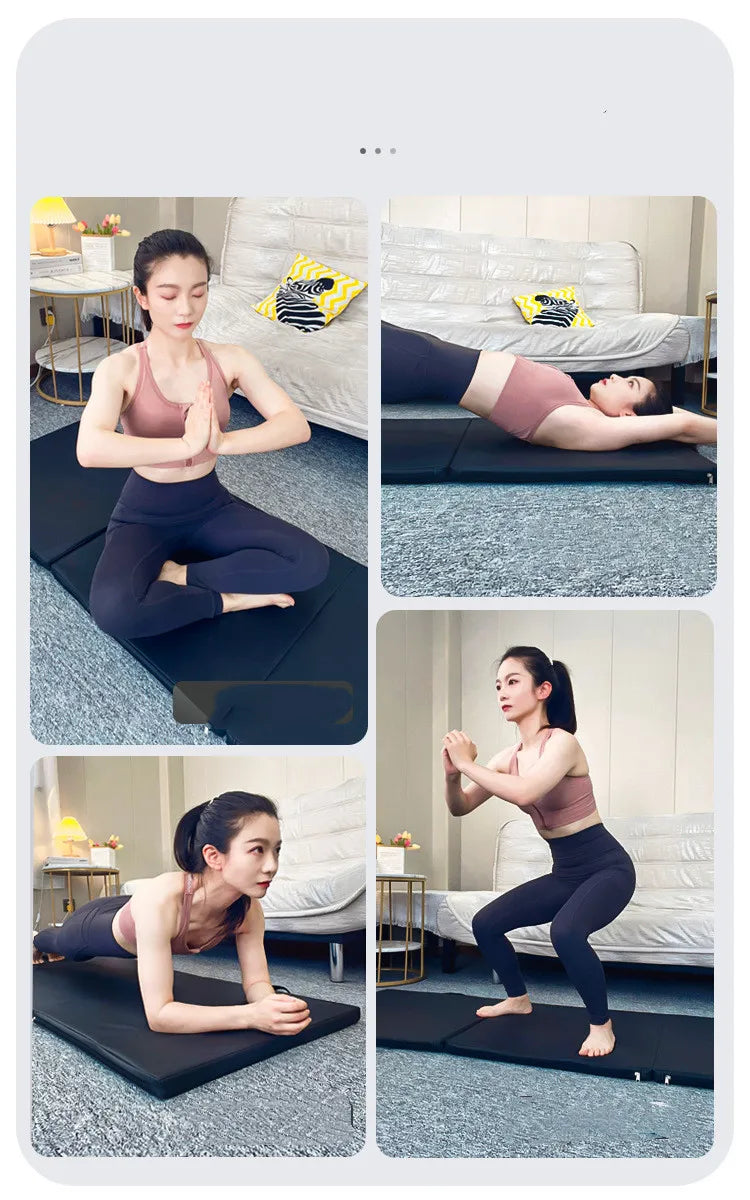Fitness Junkie Tri-Fold Fitness Exercise Mat – 180 x 60 x 5cm
