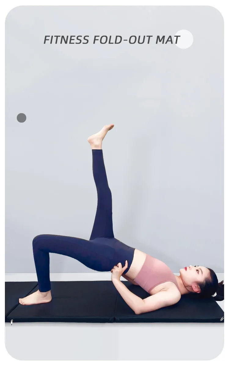 Fitness Junkie Tri-Fold Fitness Exercise Mat – 180 x 60 x 5cm