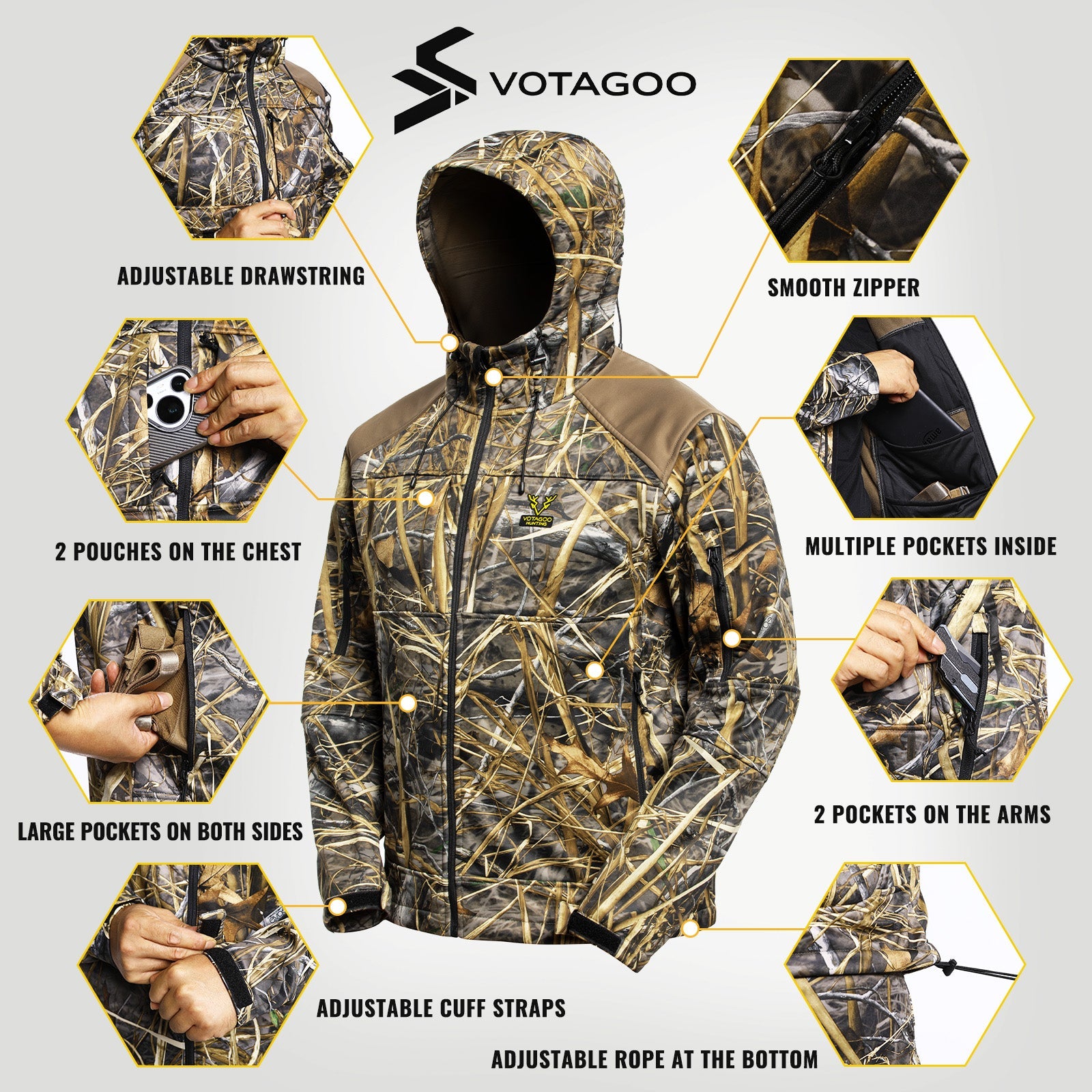 Adventure Junkie Heated Hunting Jacket & Pants Set – 12V 5-Zone Winter Suit