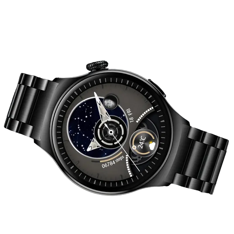 NNETM Smart Watch Big Screen Custom Dial Answer Call Fitness Tracker Sport Smart Watch For Men - Black