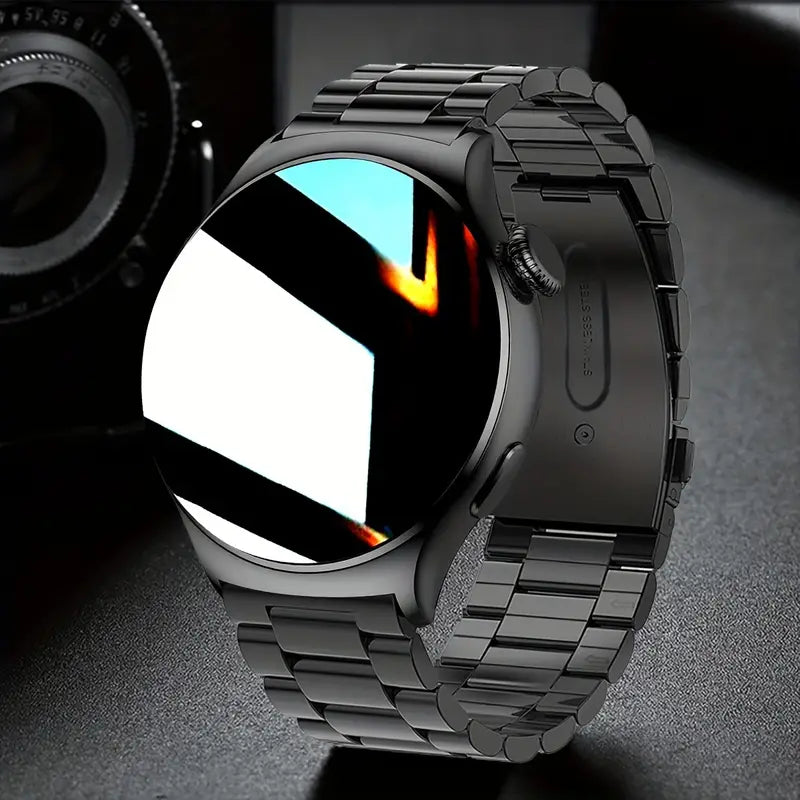 NNETM Smart Watch Big Screen Custom Dial Answer Call Fitness Tracker Sport Smart Watch For Men - Black