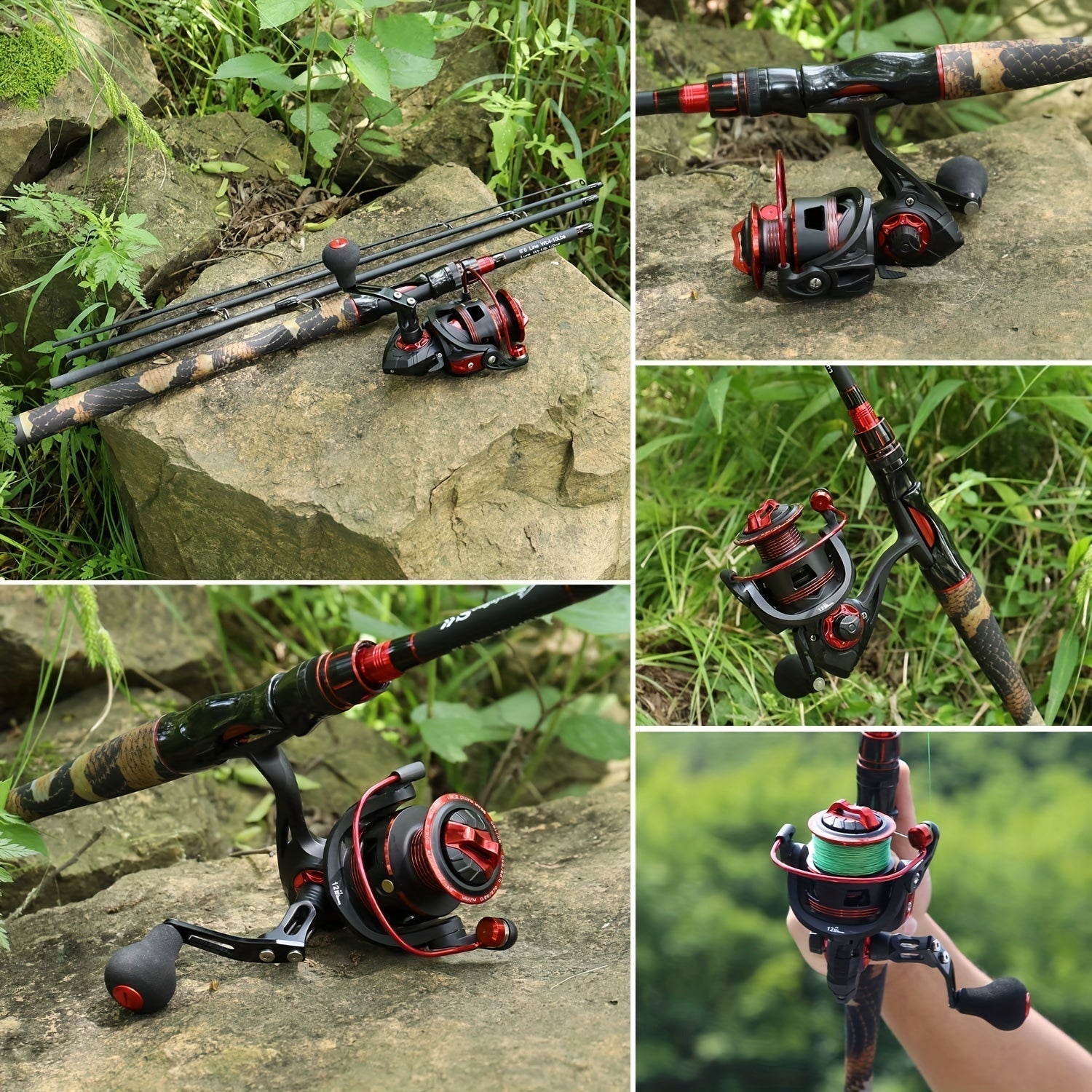 Fishing Rod Reel Combo Carbon Fiber-1