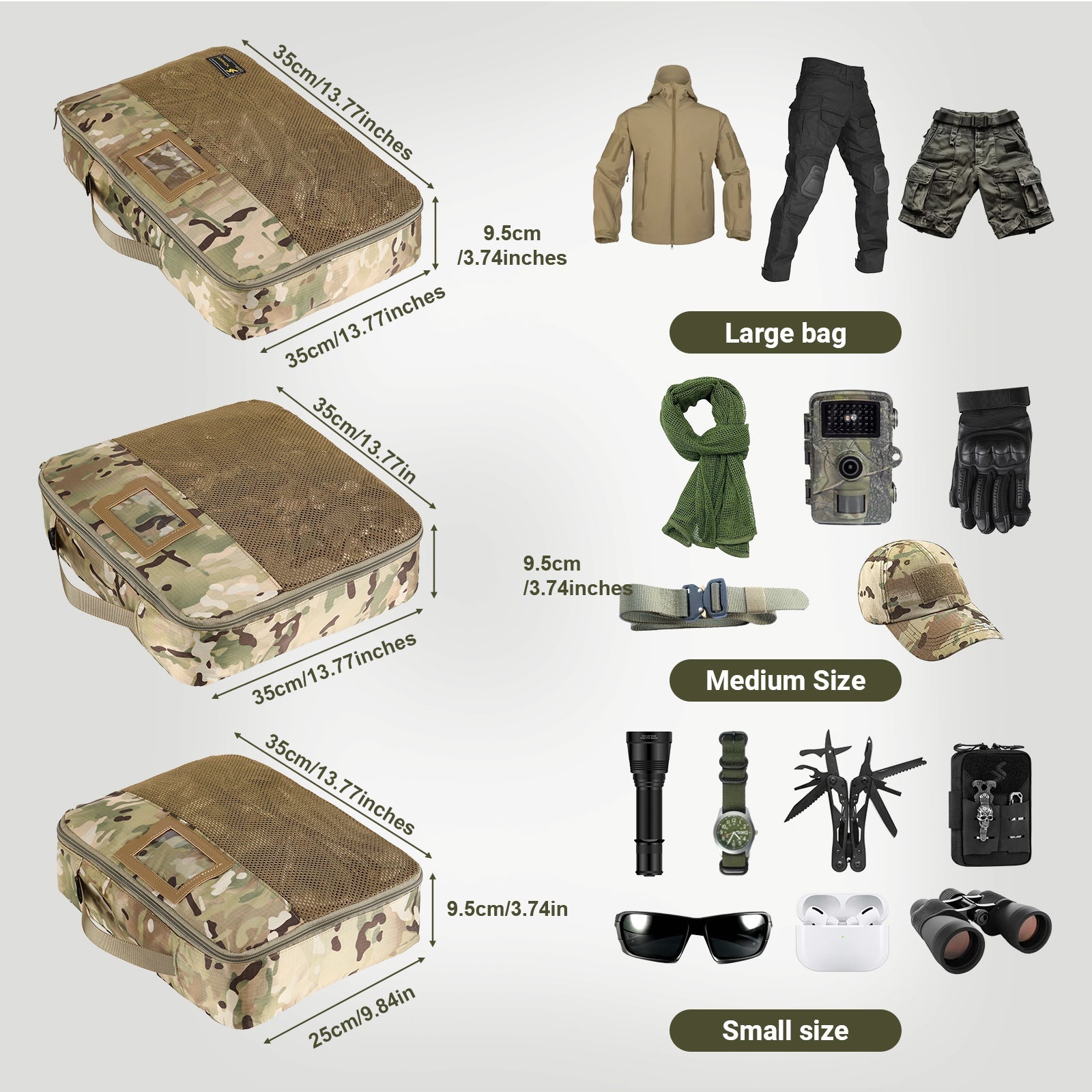 VOTAGOO® Tactical Packing Cubes 6 Packs-3