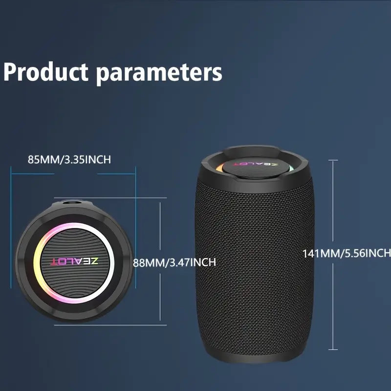 Music Junkie S49 Wireless Outdoor Bluetooth Speaker – IPX6 Waterproof 10W Portable Subwoofer