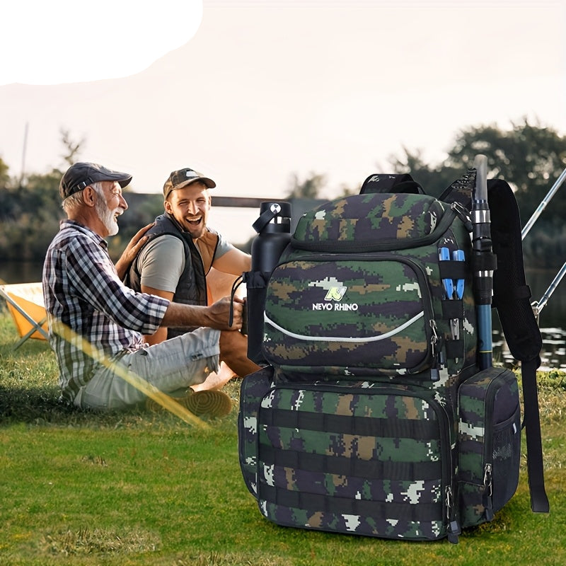 Adventure Junkie 40L Fishing Backpack with 4 Tackle Boxes