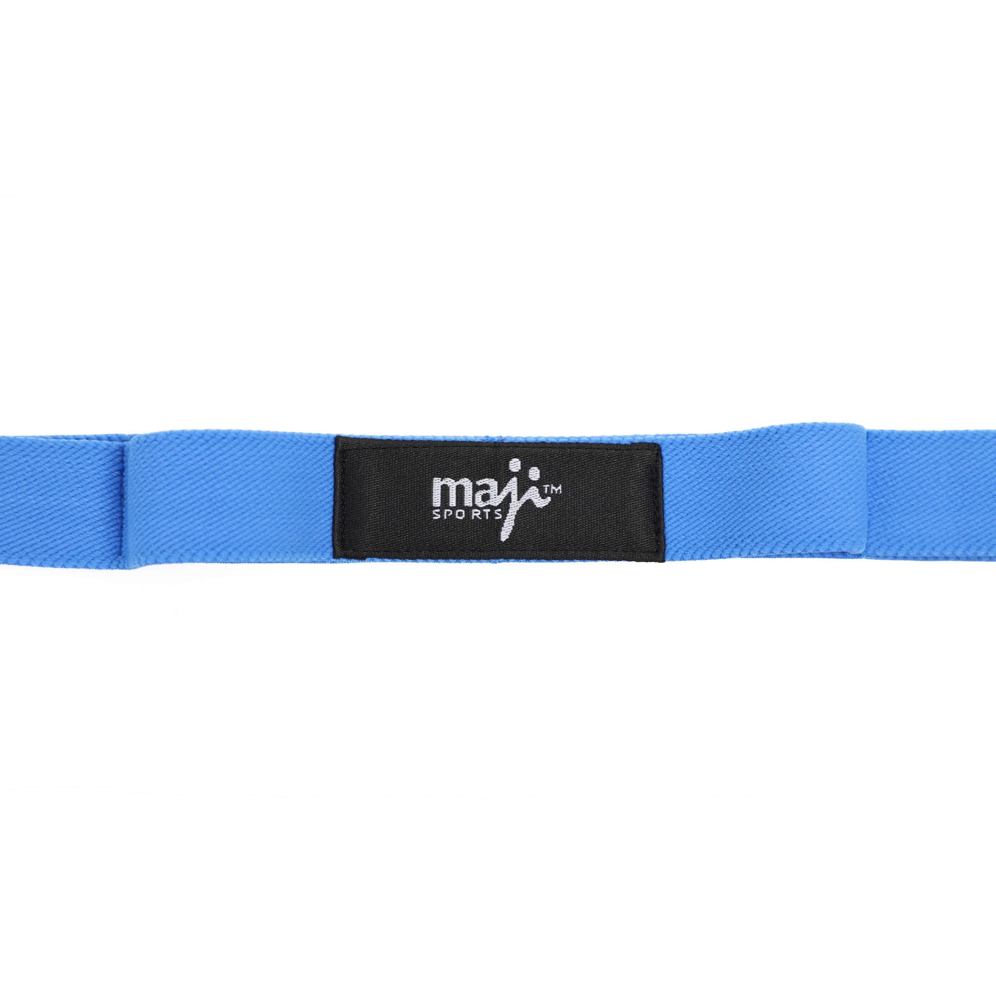 Fitness Junkie Elastic Yoga Strap with 10 Loops – Stretching & Flexibility Band