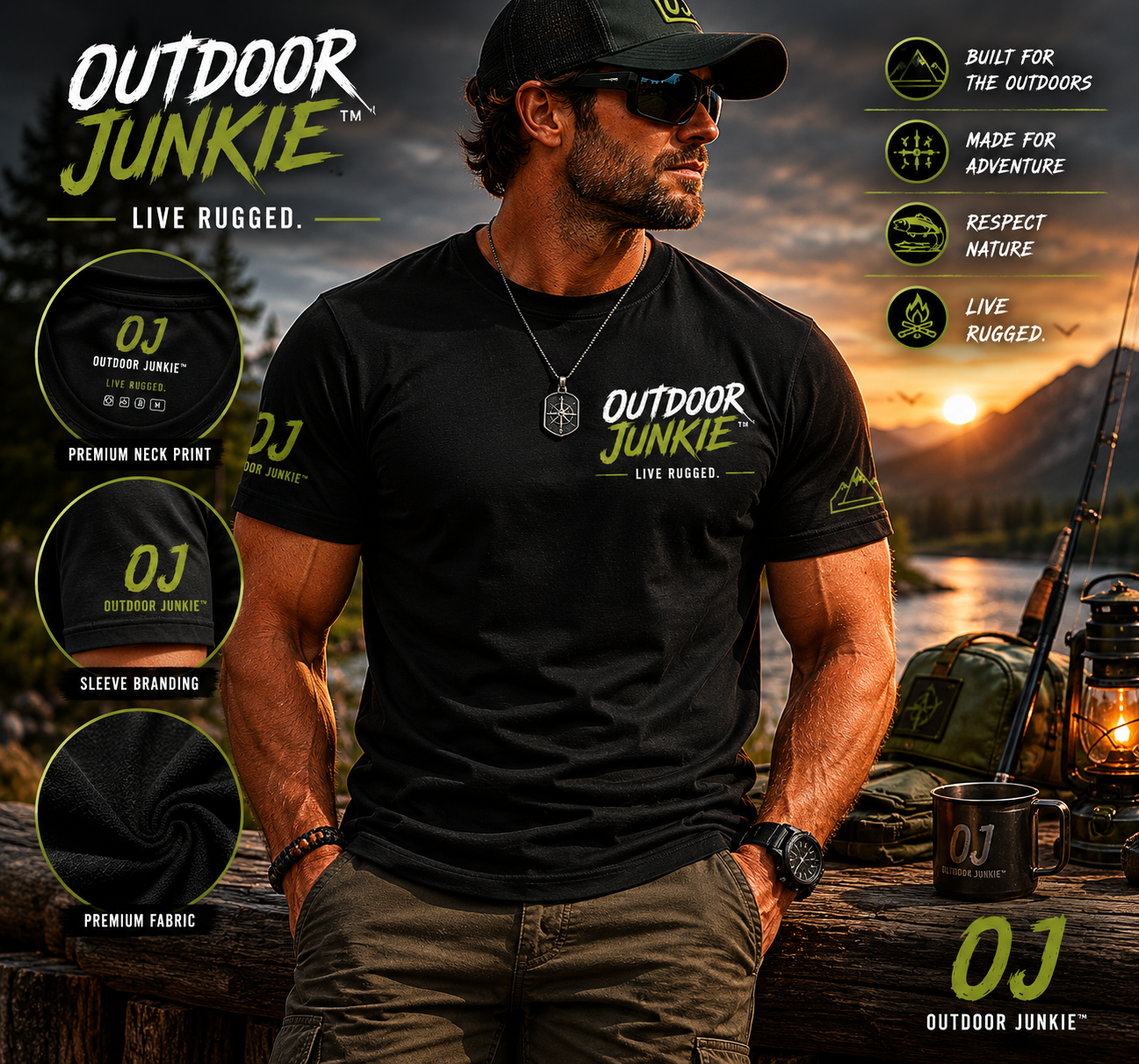 Outdoor Junkie™ Signature Adventure Tee