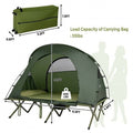 Adventure Junkie 4-in-1 Double Camping Cot Tent with Self-Inflating Mattress