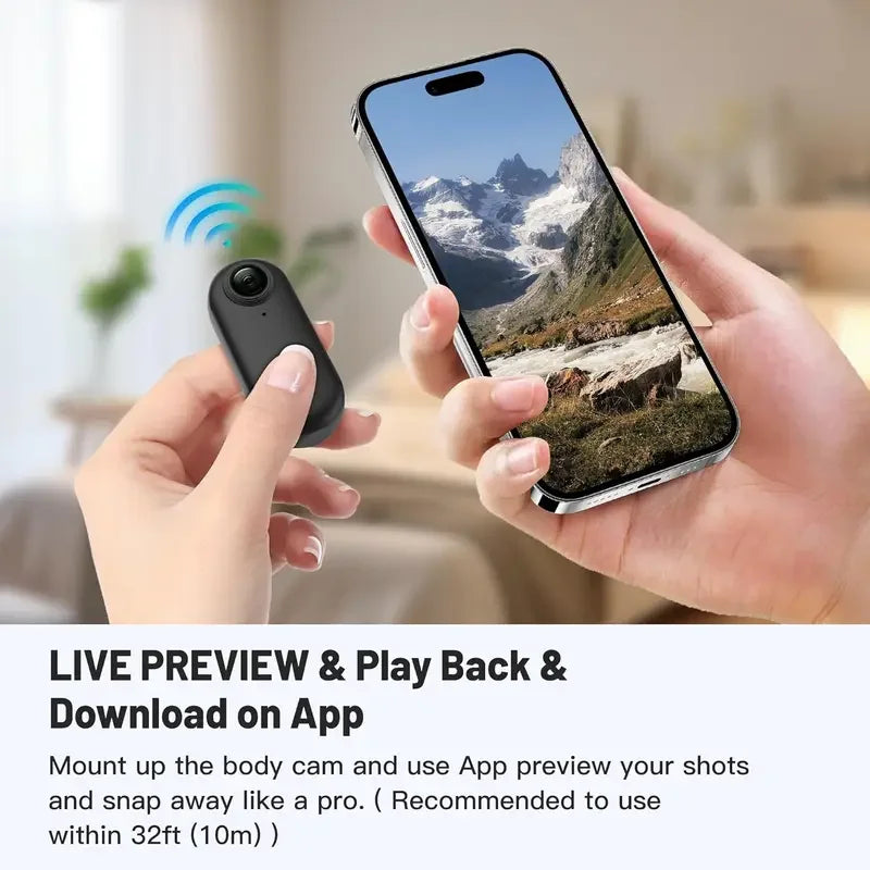 NNEOBA Mini Full HD WiFi Action Body Camera for Helmet & Motorcycle