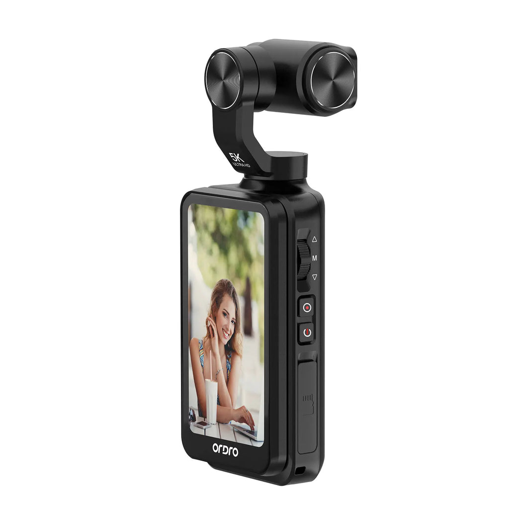 NNEOBA M5 4K Handheld Action Camera – 3-Axis Gimbal Stabilized Vlog Camera with Night Vision