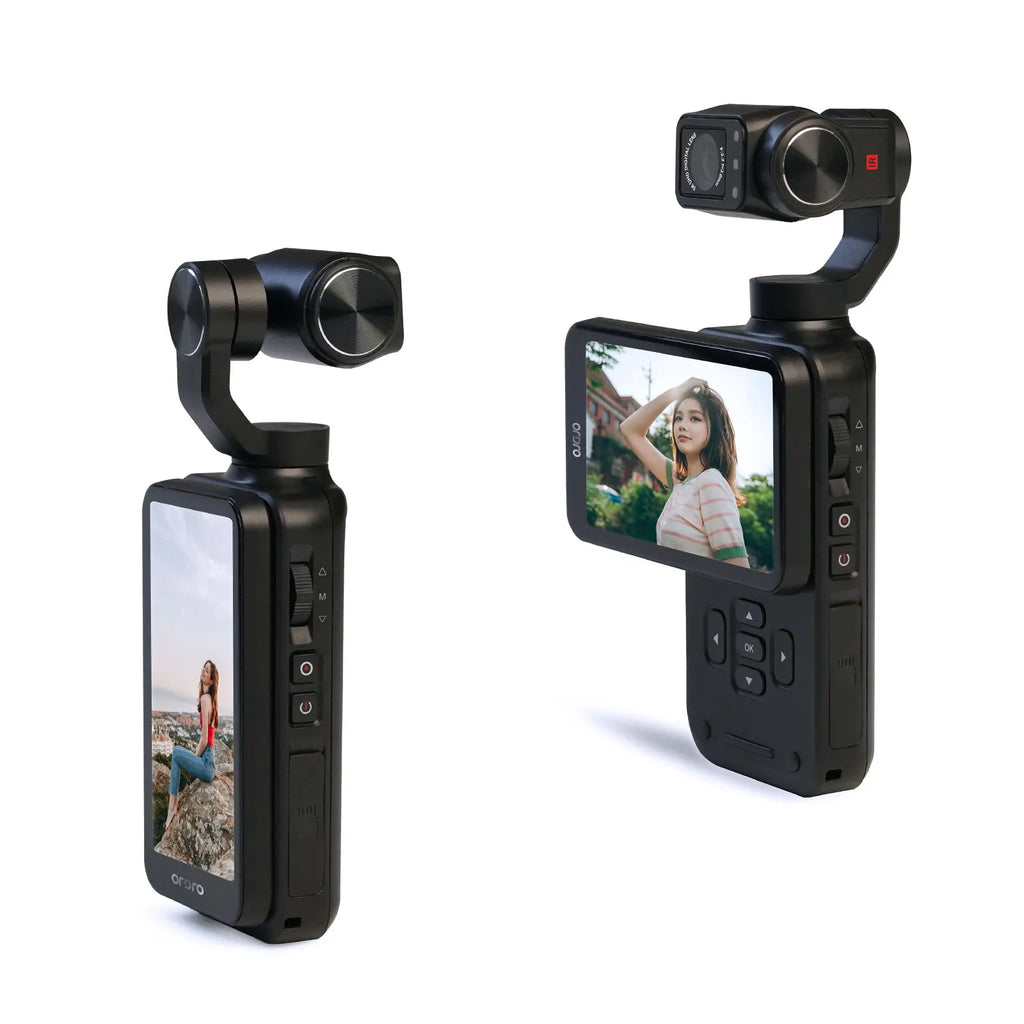 NNEOBA M5 4K Handheld Action Camera – 3-Axis Gimbal Stabilized Vlog Camera with Night Vision
