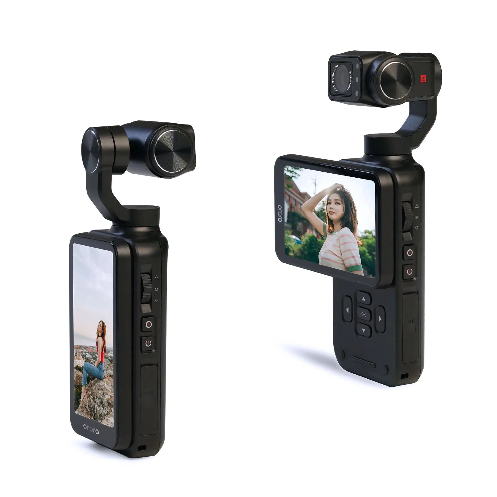 NNEOBA M5 4K Handheld Action Camera – 3-Axis Gimbal Stabilized Vlog Camera with Night Vision