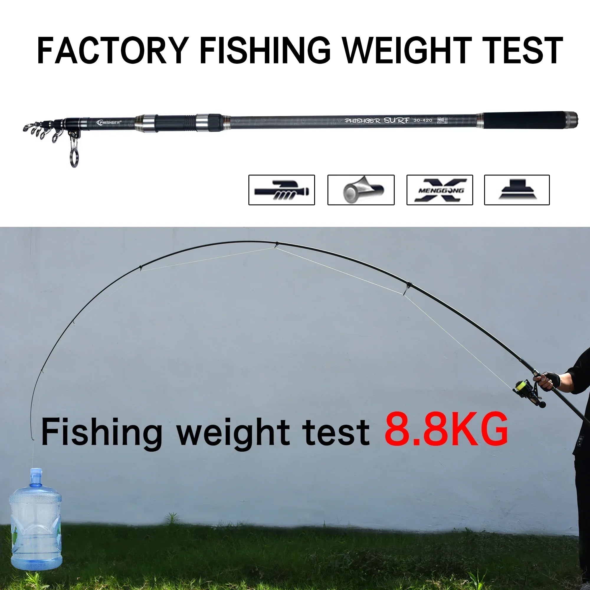 Adventure Junkie 5.3m Telescopic Surf Spinning Rod