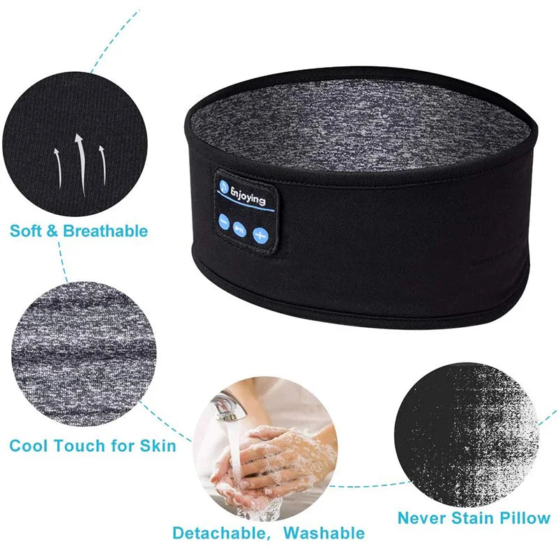 Music Junkie Wireless Bluetooth Sleep Headband Headphones