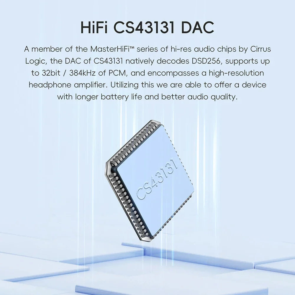 Music Junkie Hi-Resolution Digital Audio Player – Bluetooth 5.1 Portable Music Player