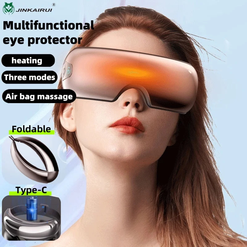 Fitness Junkie Smart Eye Massager with Heat Compress, Air Pressure & Bluetooth Music