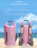 NNEDSZ Black 10L Multifunctional Waterproof Dry Bag Backpack - Roll-Top Outdoor Bag for Water Sports and Travel