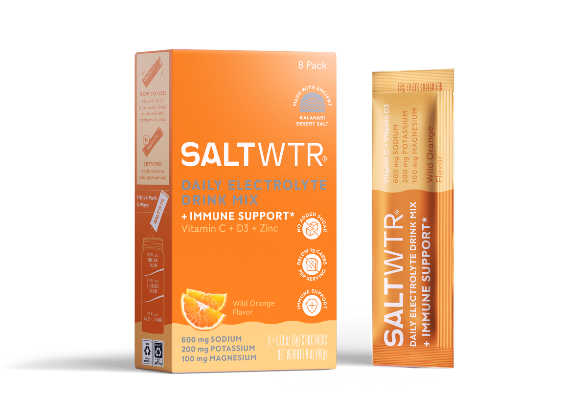 Sports Junkie – SaltWTR Wild Orange Electrolyte & Vitamin Hydration Sticks