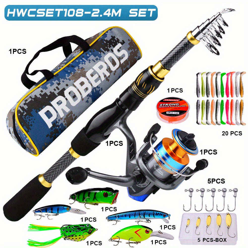 Adventure Junkie Complete Fishing Rod & Reel Combo Kit