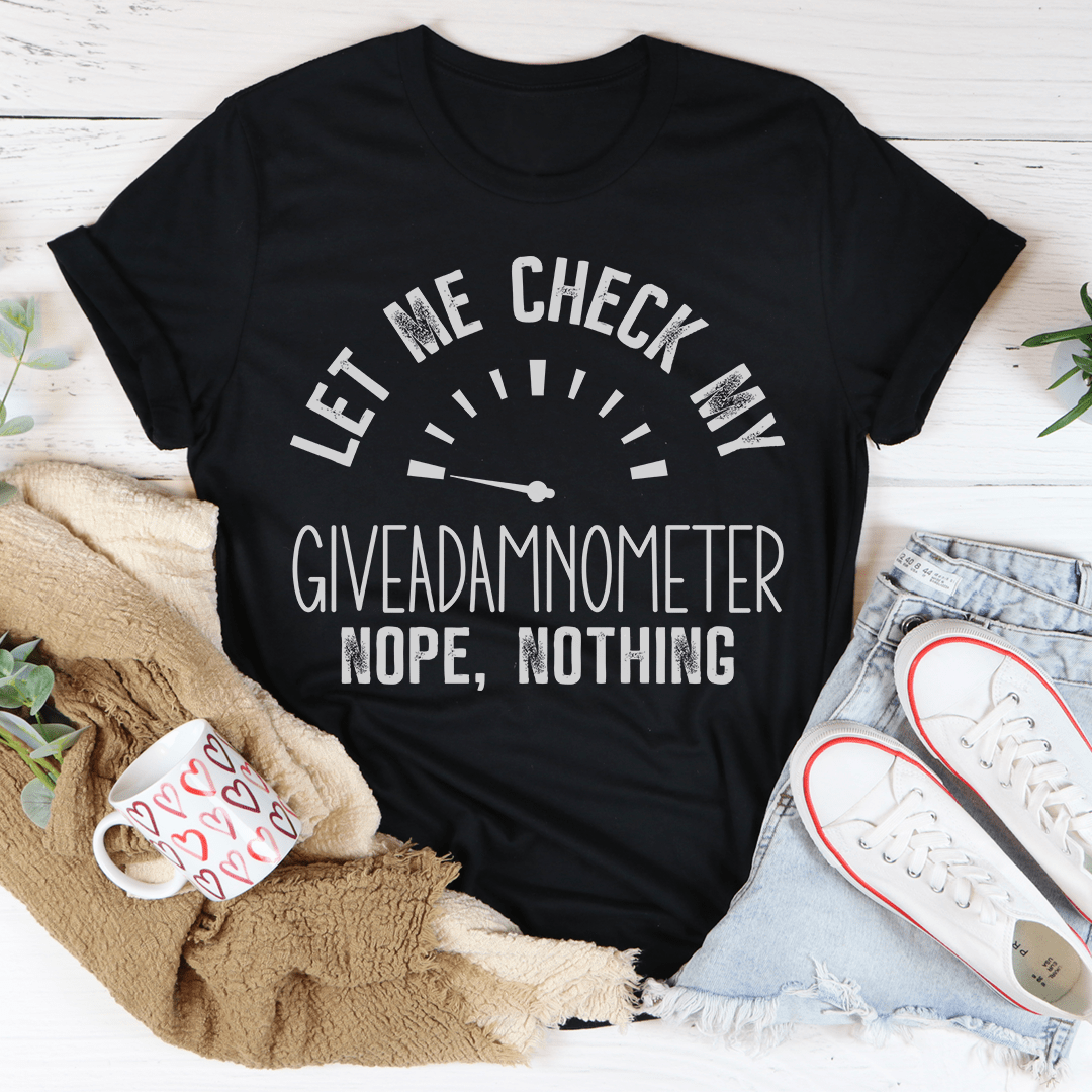 Humour Junkie Giveadamnometer T-Shirt