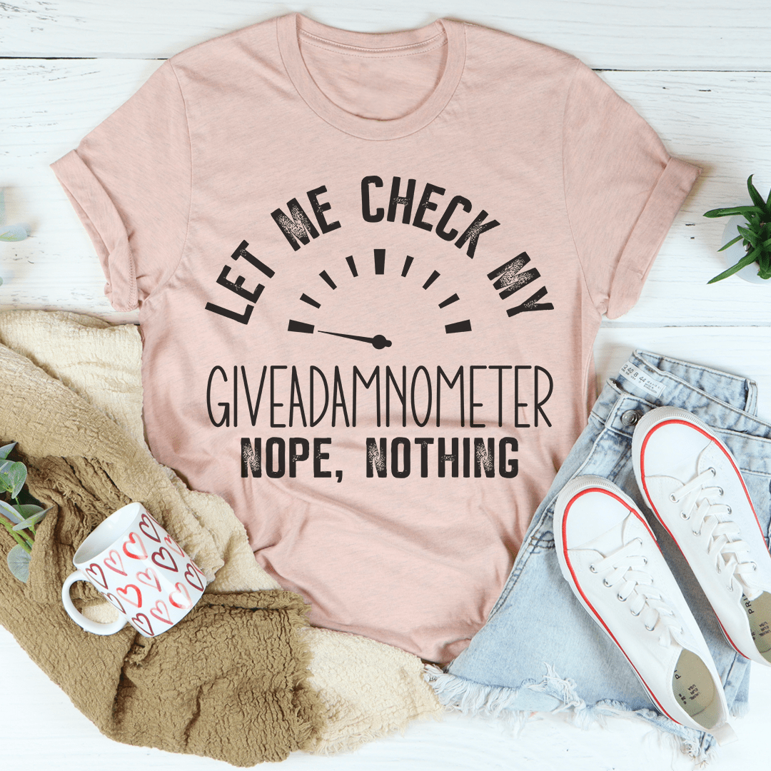 Humour Junkie Giveadamnometer T-Shirt