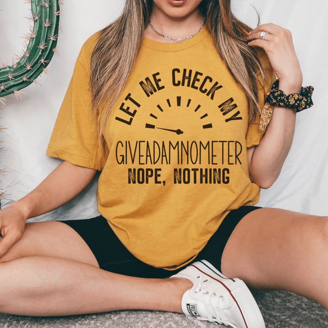 Humour Junkie Giveadamnometer T-Shirt