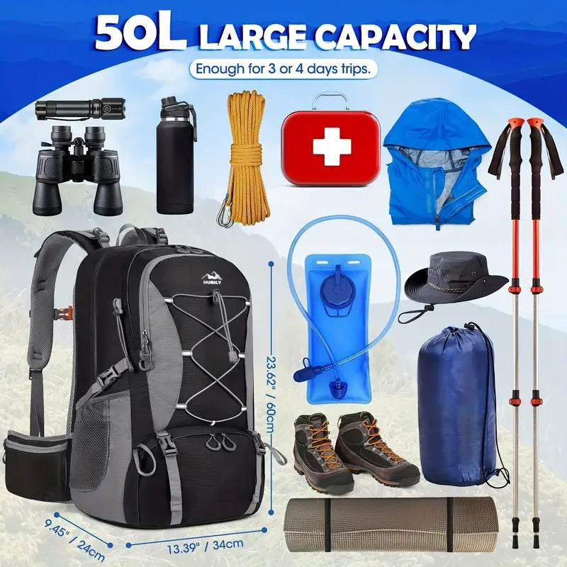 Adventure Junkie 50L Hiking & Camping Backpack