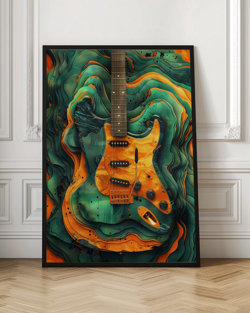 Music Junkie Guitar Canvas Wall Art by Justyna Jaszke