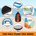 NNEDPE Portable Electric Air Pump 12V for Inflatable Paddle Boards