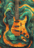 Music Junkie Guitar Canvas Wall Art by Justyna Jaszke
