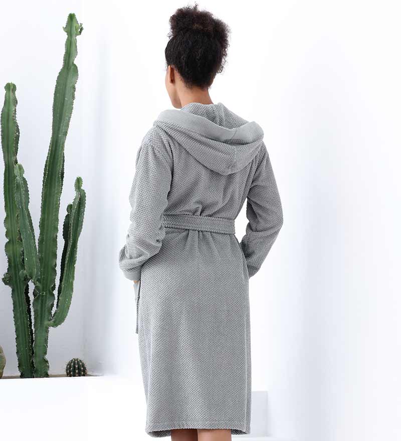 Night Time Women's Hooded Turkish Cotton Terry Cloth Robe