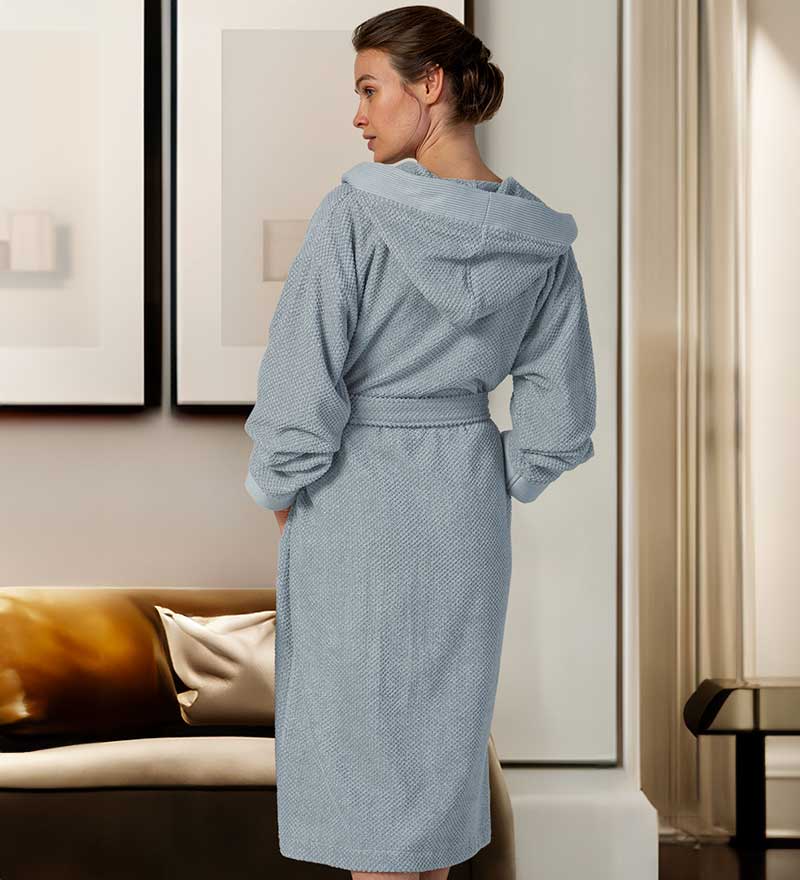 Night Time Women's Hooded Turkish Cotton Terry Cloth Robe